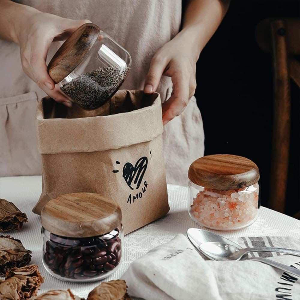 Glass Food  Containers with Wo - огляд і ціна Coffee X